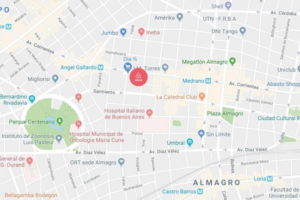 شقة Luminoso 2 Ambientes En Almagro Av Corrientes 3 Personas بوينس آيرس المظهر الخارجي الصورة